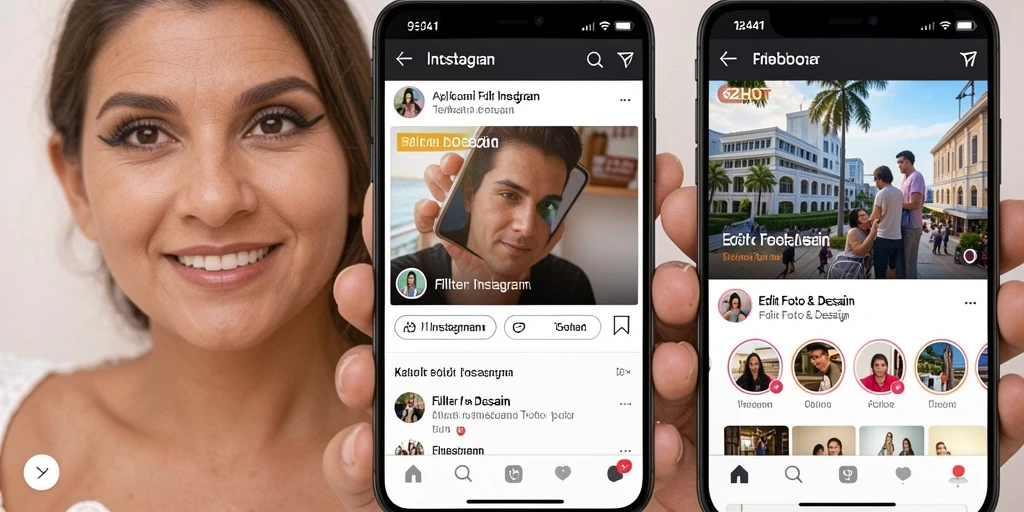 Antarmuka aplikasi 62HOT untuk filter Instagram yang intuitif dan menarik.