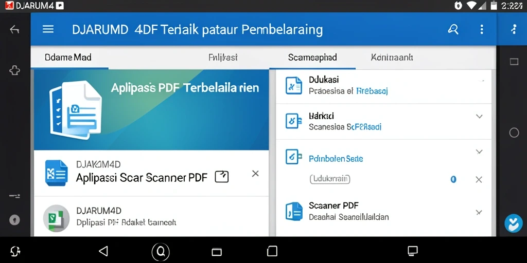 Screenshot utama DJARUM4D dengan antarmuka pemindaian PDF.