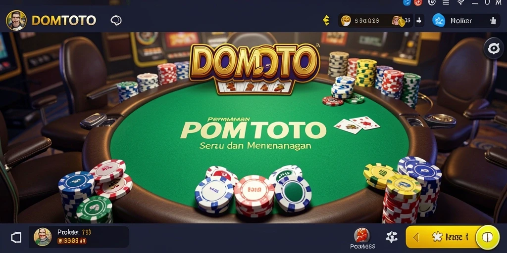 Tampilan antarmuka menarik dari DOMTOTO dengan fitur Poker yang lengkap.