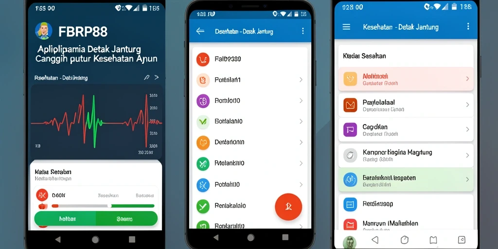Tampilan antarmuka FBRP88 yang menampilkan data detak jantung.