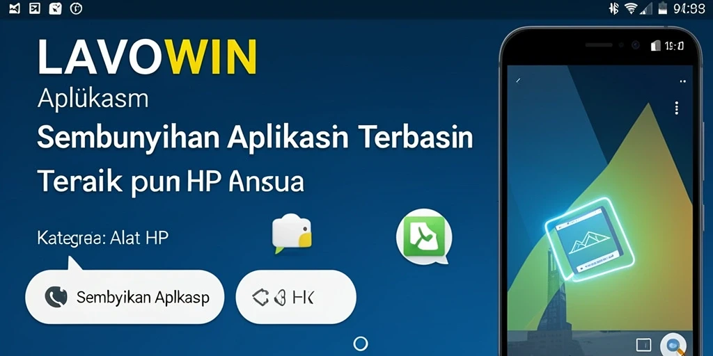 Tampilan antarmuka LAVOWIN yang sederhana dan efektif untuk menyembunyikan aplikasi.