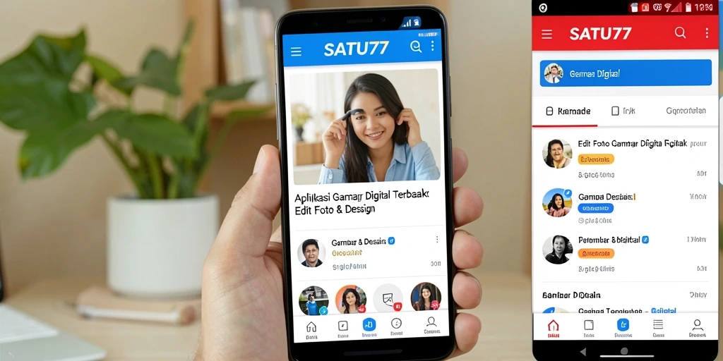 Antarmuka pengguna yang menyenangkan di SATU77 untuk edit foto.