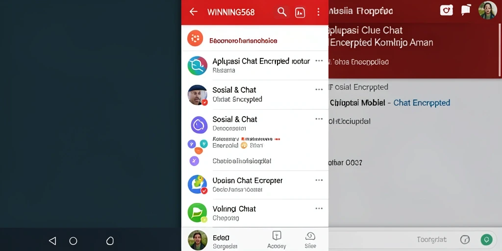 Tampilan antarmuka utama WINNING568, mudah digunakan untuk chatting aman.